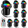RGBW LED InGround Landscape Light  10W Waterproof Spotlight With RF Remote  16 Colors For Path Deck 18