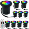 RGBW LED InGround Landscape Light  10W Waterproof Spotlight With RF Remote  16 Colors For Path Deck 19