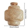Handwoven Rattan Ceiling Lamp  Rustic Semi Flush Mount Chandelier For Bedroom Living Room Kitchen A 17