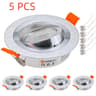 Round Recessed Frames  5 Pack Metal GU10 MR16 Spotlight Fittings With 276 In Cutout In Silver Or Wh 6