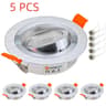 Round Recessed Frames  5 Pack Metal GU10 MR16 Spotlight Fittings With 276 In Cutout In Silver Or Wh 9