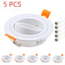 Round Recessed Frames  5 Pack Metal GU10 MR16 Spotlight Fittings With 276 In Cutout In Silver Or Wh 10