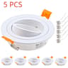 Round Recessed Frames  5 Pack Metal GU10 MR16 Spotlight Fittings With 276 In Cutout In Silver Or Wh 11
