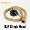 Vintage Hemp Rope Pendant Light  Hand Knitted Single Or Double Head Hanging Lamp For Loft Dining Ro