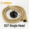 Vintage Hemp Rope Pendant Light  Hand Knitted Single Or Double Head Hanging Lamp For Loft Dining Ro