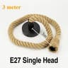 Vintage Hemp Rope Pendant Light  Hand Knitted Single Or Double Head Hanging Lamp For Loft Dining Ro