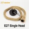 Vintage Hemp Rope Pendant Light  Hand Knitted Single Or Double Head Hanging Lamp For Loft Dining Ro