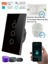 WiFi Smart Touch Light Switch  US Standard No Neutral Wall Switch With Voice App  433MHz RF Control 16
