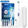 Rotary Rechargeable Electric Toothbrush For Adults  8 Soft Brush Heads Included 0