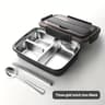Leak Proof Stainless Steel Lunch Box  Durable 3 Or 4 Compartment Bento Container For Students And O 18