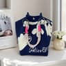 Vintage Floral Knit Tote Bag For Women 8