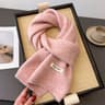 womens winter scarf worn snugly in windy weather