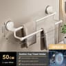 Suction Cup Double Bar Bathroom Towel Rack 20