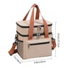 Double Layer Large Capacity Thermal Lunch Bag 14