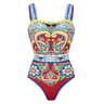 2024 Vintage Pattern OnePiece Swimsuit For Women 5