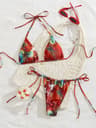 2025 Trend Triangle Striped Micro Bikini Set Women Sexy Swimwear 11