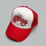Color Block Letter Embroidery Mesh Trucker Cap 6