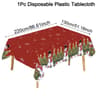 Merry Christmas PE Tablecloth Holiday Party Table Cover 9