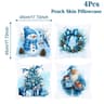 Merry Christmas Decorative Cushion Cover Set 4pcs Holiday Pillow Cases 11