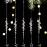 Elegant Acrylic Icicle Christmas Tree Ornaments Set 11