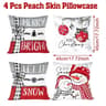 Merry Christmas Decorative Cushion Cover Set 4pcs 7