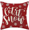 Red Snowflake Christmas Farmhouse Pillow Cover 3