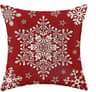 Red Snowflake Christmas Farmhouse Pillow Cover 2