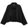 HXAO Cropped Suede Bomber Jacket Women Lapel Zipper Racing Coat 19