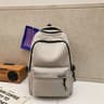 Large Capacity School Backpack Simple Black Travel Bag For Students 12