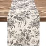 Chinoiserie Blue Floral Linen Table Runner 8