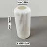 Striped Ceramic Style Plastic Flower Vase 7