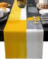 Abstract Geometric Linen Table Runner 0