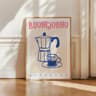Retro Coffee Club Canvas Wall Art Poster 10