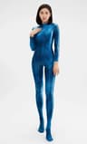 Satin Full Body Yoga Jumpsuit Long Sleeve 19