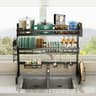 Over The Sink Dish Drying Rack With Storage Organizer 6