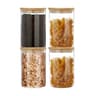 Glass Storage Jar Set With Bamboo Lids For Kitchen Organization 6