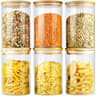 Glass Storage Jar Set With Bamboo Lids For Kitchen Organization 7