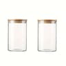 Glass Storage Jar Set With Bamboo Lids For Kitchen Organization 8