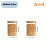 Square Glass Storage Jar Set With Bamboo Lids For Pantry Organization 6