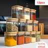 Square Glass Storage Jar Set With Bamboo Lids For Pantry Organization 13