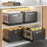 Double Layer Sliding Storage Basket Organizer For Bottles And Household Essentials 7