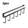 6 Hook Under Cabinet Coffee Mug Holder Rack 13