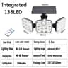 Adjustable Solar Motion Sensor Wall Light IP65 Waterproof LED Security Lamp 6