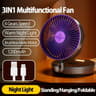 Portable Rechargeable Foldable Camping Fan With LED Light And Aromatherapy 8