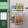 2 Tier Magnetic Refrigerator Organizer Shelf With Towel Holder 6