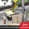 Kitchen Sink Faucet Storage Rack With Drain Basket Organizer 6