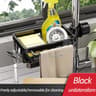 Kitchen Sink Faucet Storage Rack With Drain Basket Organizer 8