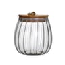 Glass Airtight Food Storage Jar With Wooden Lid 6