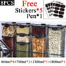 Stackable Airtight Food Storage Containers Set 460ml To 1800ml 16