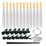 10 Piece LED Flameless Taper Candles With Remote And Timer 10